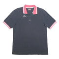 KAPPA Mens Black & Pink Polo Shirt XL Cotton Short Sleeve Casual Basic