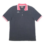 KAPPA Mens Black & Pink Polo Shirt XL Cotton Short Sleeve Casual Basic