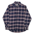 JACHS Mens Blue & Red Check Shirt M Button Long Sleeve Casual Cotton