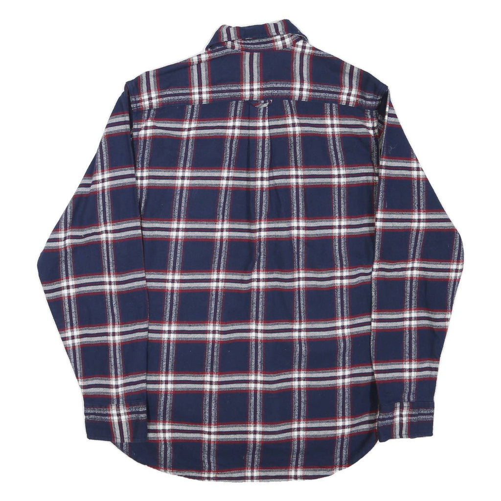 JACHS Mens Blue & Red Check Shirt M Button Long Sleeve Casual Cotton