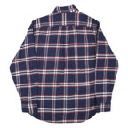 JACHS Mens Blue & Red Check Shirt M Button Long Sleeve Casual Cotton