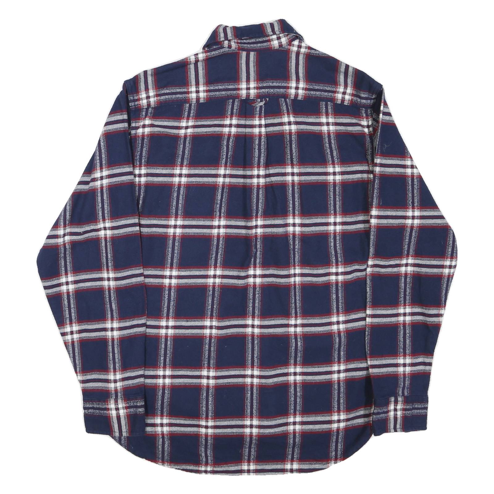 JACHS Mens Blue & Red Check Shirt M Button Long Sleeve Casual Cotton