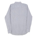 TOMMY HILFIGER Mens Blue & White Check Shirt XL Classic Fit Casual Office