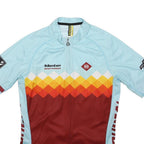MONTON Womens Light Blue & Maroon Cycling Jersey M Short Sleeve Round Neck
