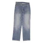 NORTH Womens Regular Fit Blue Denim Jeans W28 L29 Embroidered Pockets Zip