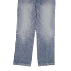 NORTH Womens Regular Fit Blue Denim Jeans W28 L29 Embroidered Pockets Zip