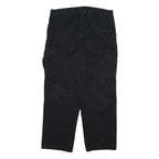 DICKIES Mens Black Cotton Blend Regular Fit Straight Leg Trousers W36 L29