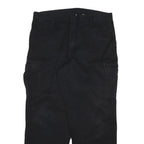 DICKIES Mens Black Cotton Blend Regular Fit Straight Leg Trousers W36 L29