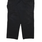 DICKIES Mens Black Cotton Blend Regular Fit Straight Leg Trousers W36 L29