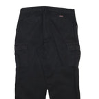 DICKIES Mens Black Cotton Blend Regular Fit Straight Leg Trousers W36 L29