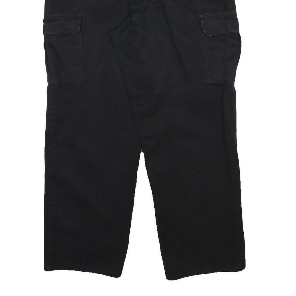 DICKIES Mens Black Cotton Blend Regular Fit Straight Leg Trousers W36 L29