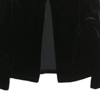 COLDWATER CREEK Womens Black Velvet Top Long Sleeve Round Neck M Classic