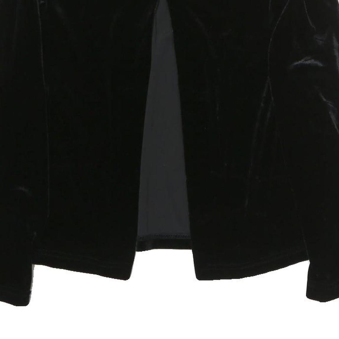 COLDWATER CREEK Womens Black Velvet Top Long Sleeve Round Neck M Classic