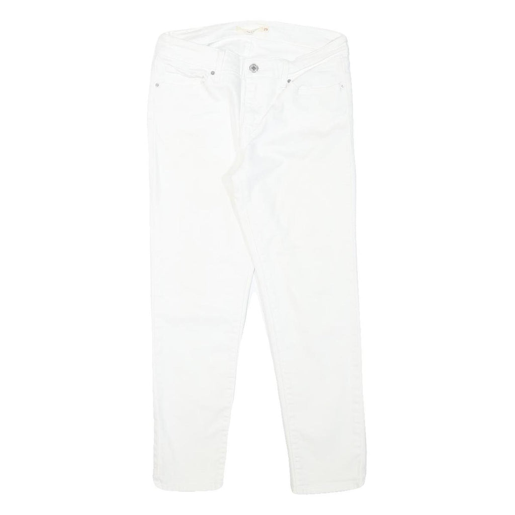 LEVI'S 712 Womens Jeans White Slim Skinny Denim W27 L24 Zip Cotton Blend