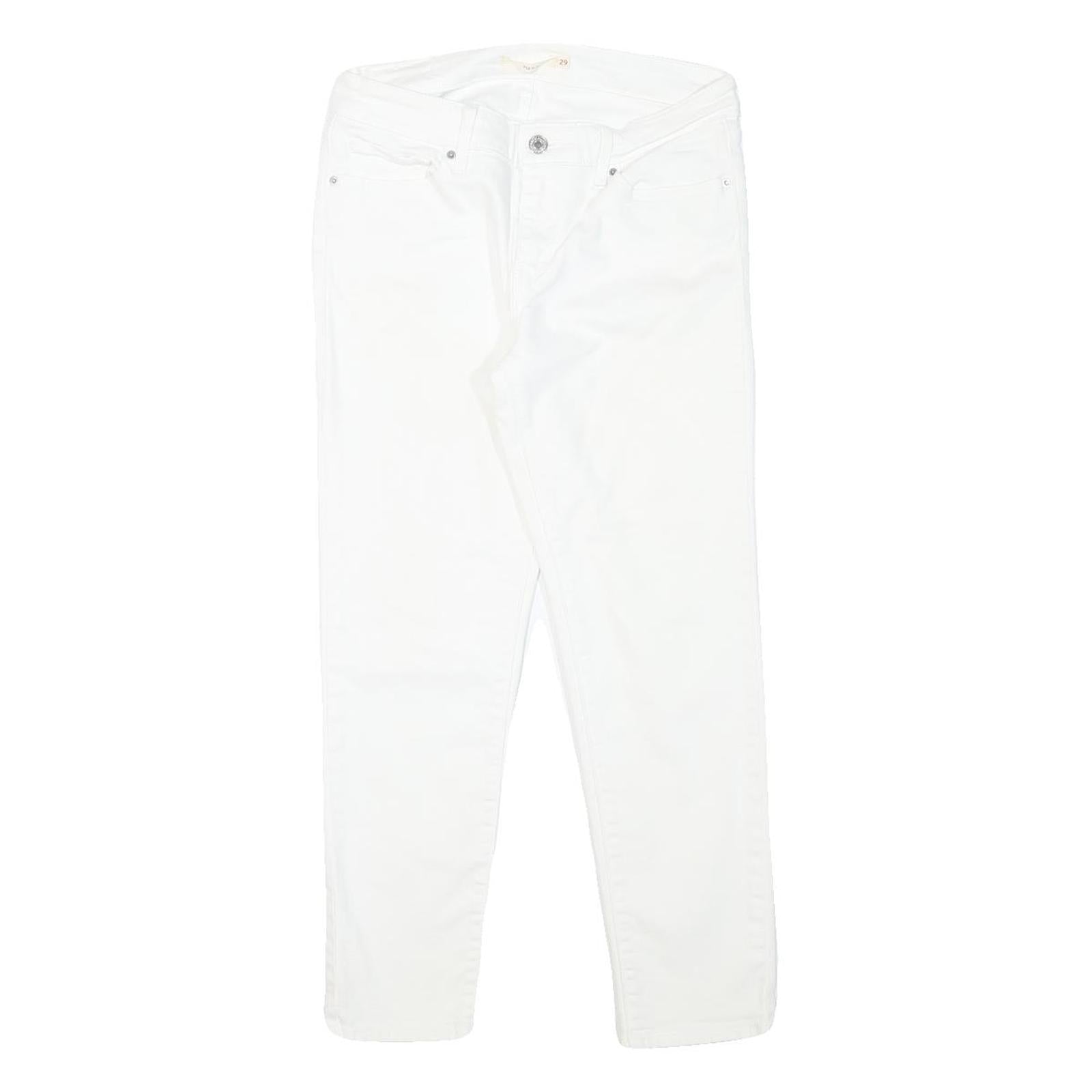 LEVI'S 712 Womens Jeans White Slim Skinny Denim W27 L24 Zip Cotton Blend