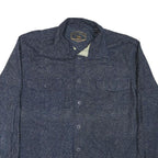 FREEDOM FOUNDRY Mens Blue Cotton Blend Shirt XL Casual Long Sleeve Button