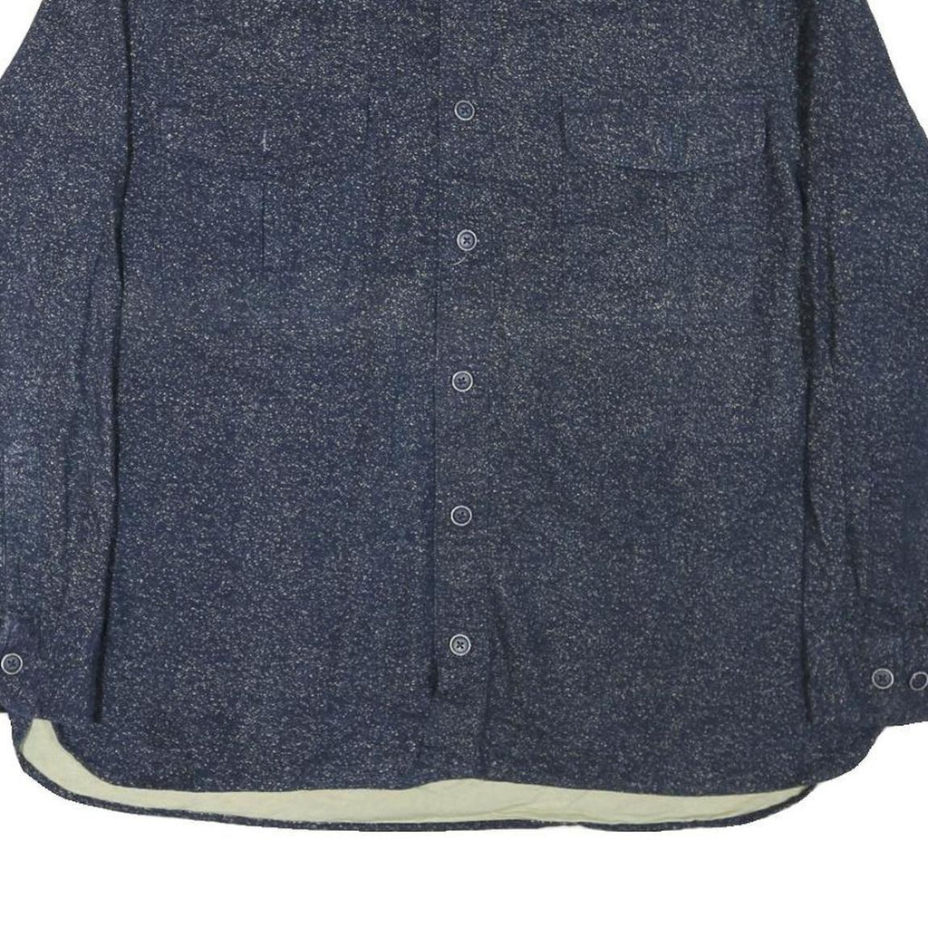 FREEDOM FOUNDRY Mens Blue Cotton Blend Shirt XL Casual Long Sleeve Button