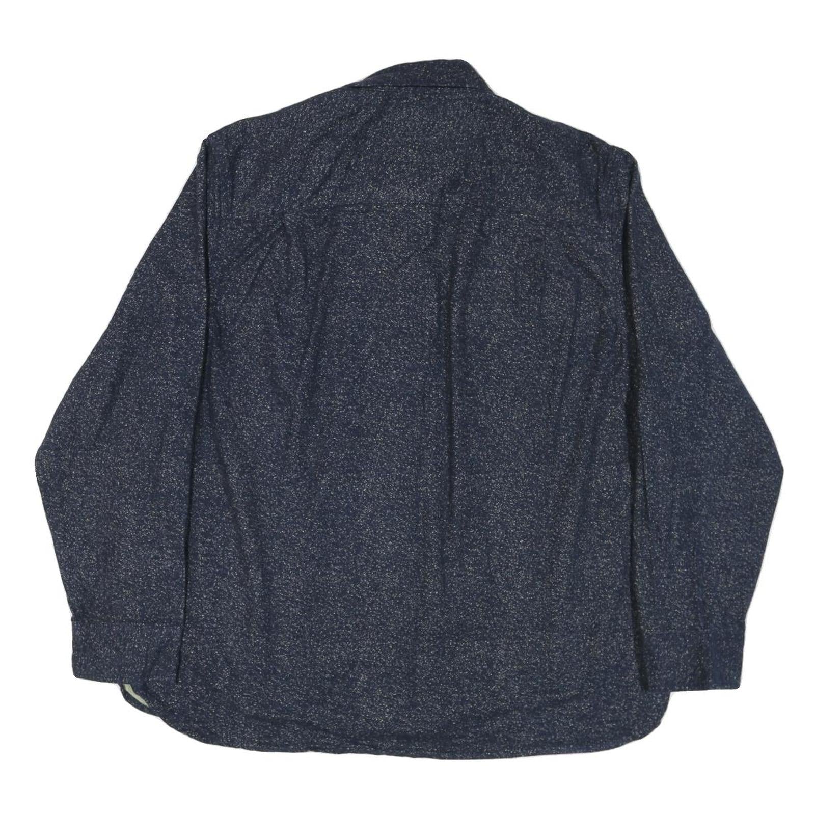 FREEDOM FOUNDRY Mens Blue Cotton Blend Shirt XL Casual Long Sleeve Button