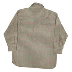 BRITISH KHAKI Mens Beige Check Shirt S Long Sleeve Cotton Casual