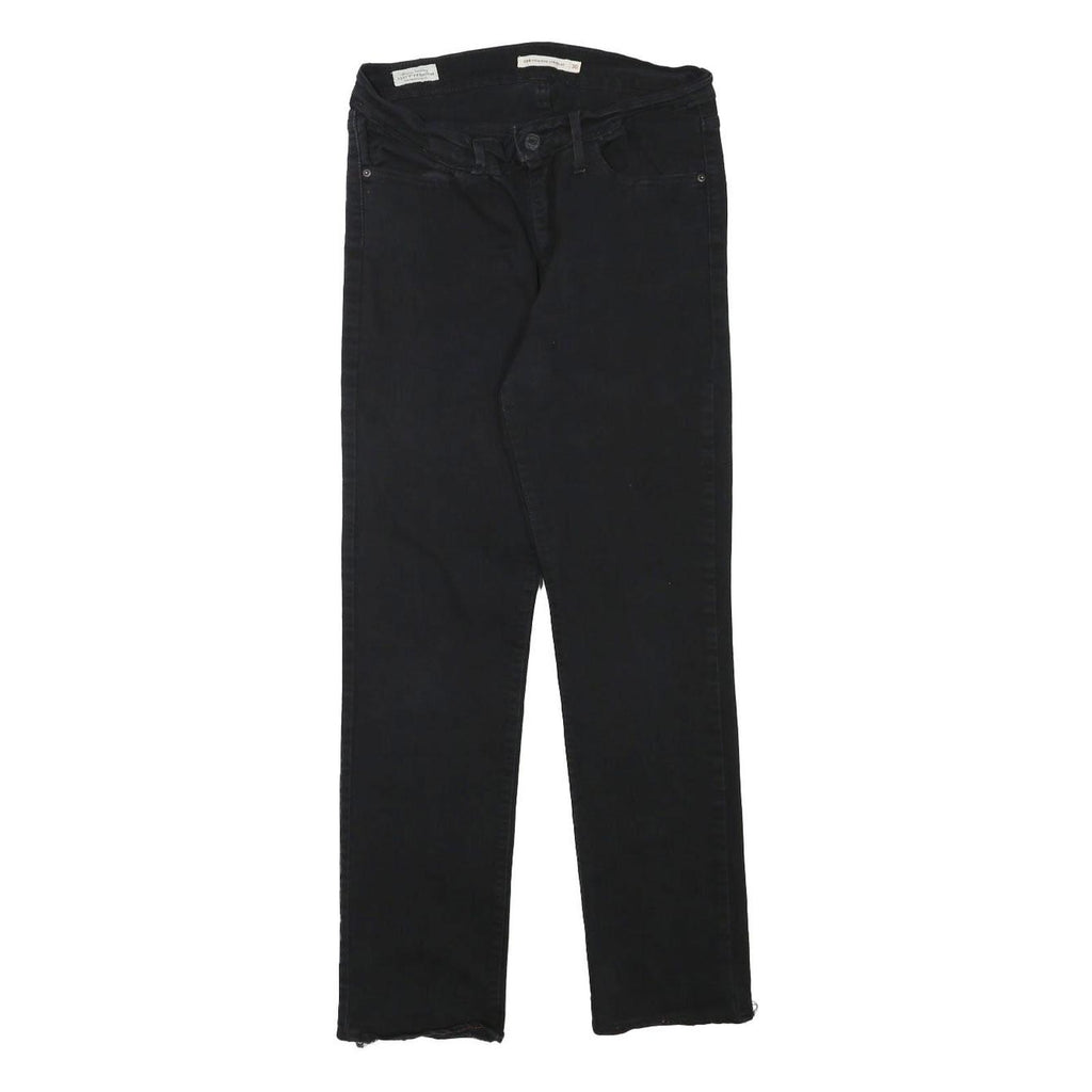 LEVI'S Womens Black Regular Straight Denim Medium W27 L26 Zip Jeans