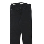 LEVI'S Womens Black Regular Straight Denim Medium W27 L26 Zip Jeans