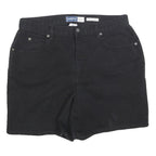 LIZ CLAIBORNE Womens Black Cotton Blend Casual Shorts Size M W32 Stylish