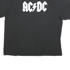 ACDC Mens Black Band T-Shirt 2XL Short Sleeve Crew Neck Rock Music