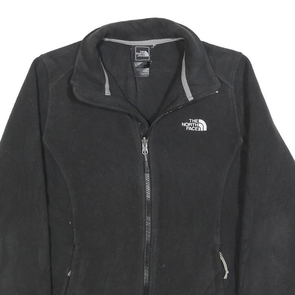 THE NORTH FACE Womens Black Jacket S Polyester Fleece Zip Outdoor Casual