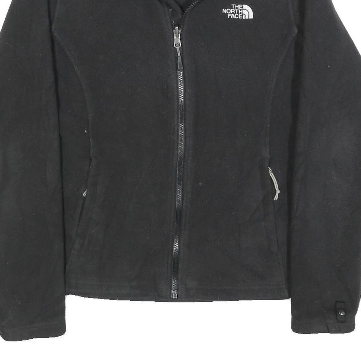 THE NORTH FACE Womens Black Jacket S Polyester Fleece Zip Outdoor Casual