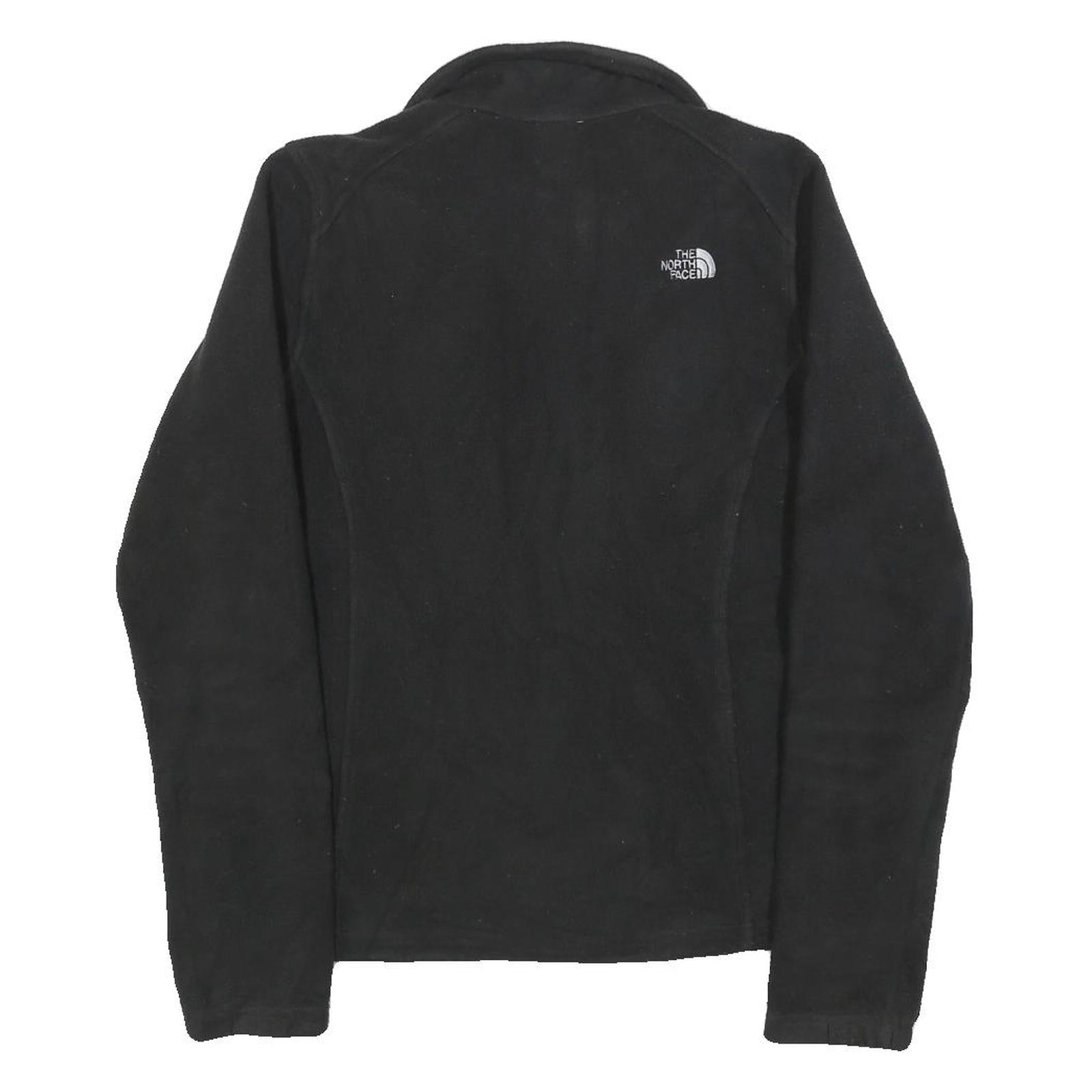 THE NORTH FACE Womens Black Jacket S Polyester Fleece Zip Outdoor Casual