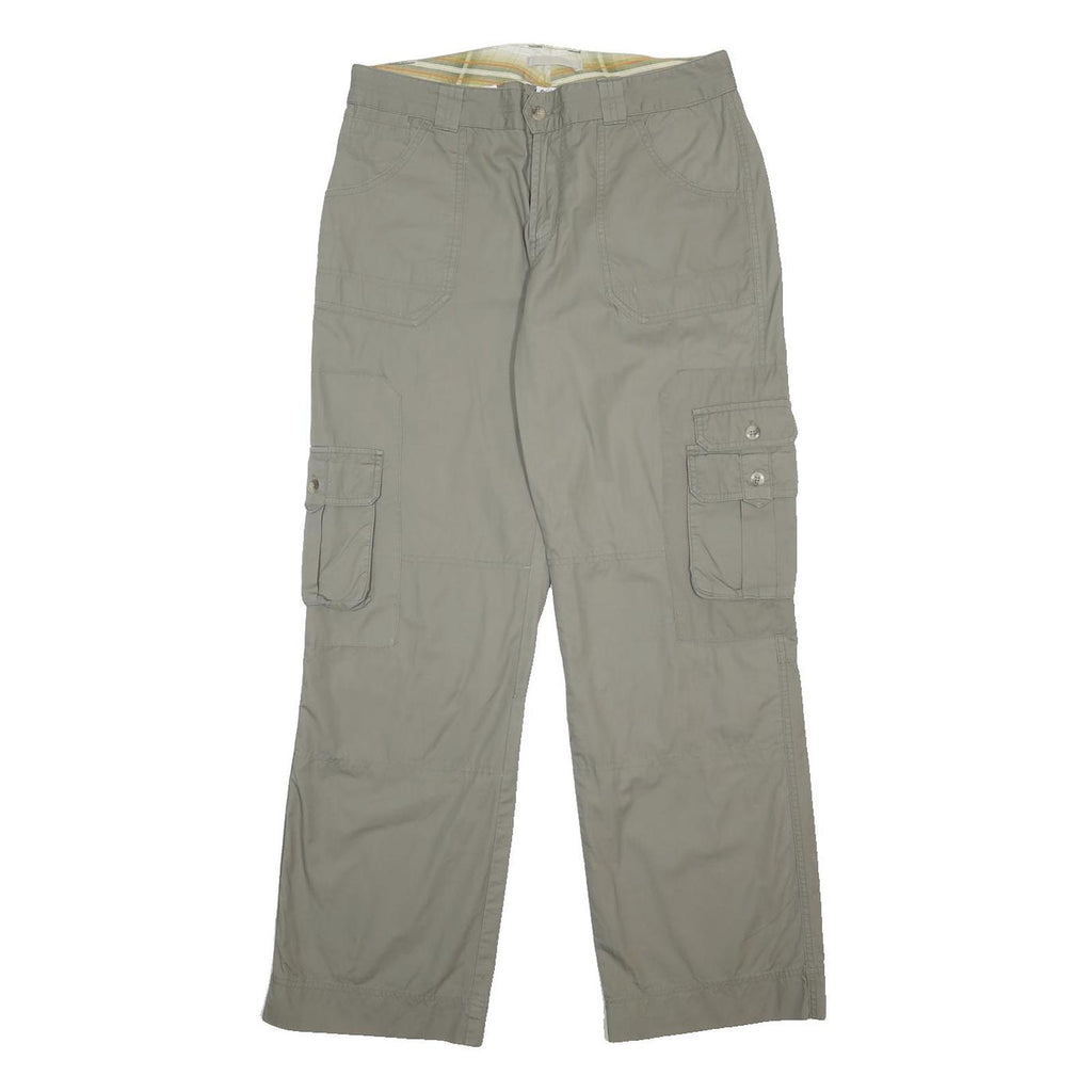 COLUMBIA Womens Cotton Blend Beige Regular Cargo Trousers W34 L31 Outdoor
