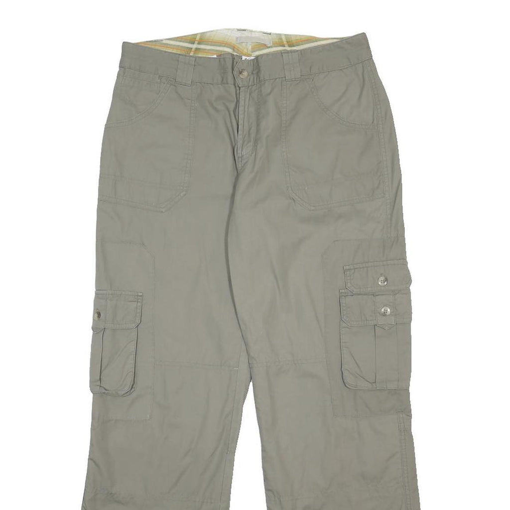 COLUMBIA Womens Cotton Blend Beige Regular Cargo Trousers W34 L31 Outdoor