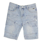 CLOCK HOUSE Mens Denim Blue Shorts L W35 Cotton Casual Zip Pockets