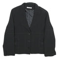CHRISTINE LAURE Womens Black Casual Jacket UK 14 Polyester Blend Button Closure