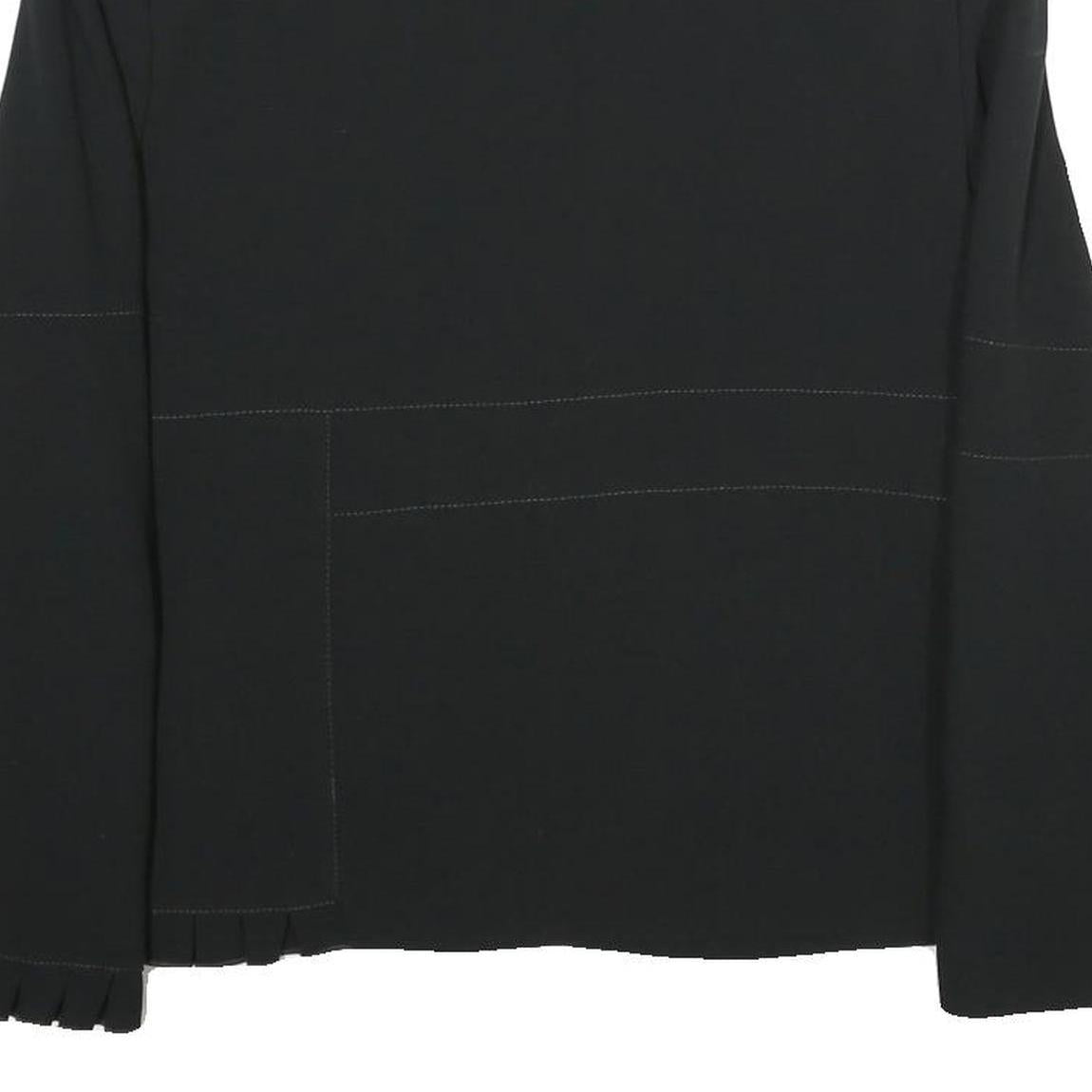 CHRISTINE LAURE Womens Black Casual Jacket UK 14 Polyester Blend Button Closure