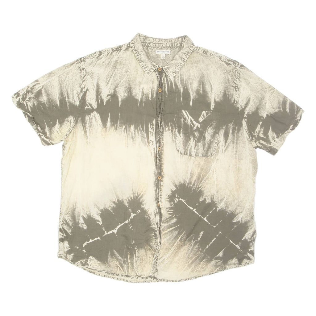 EARTHBOUND Mens Shirt Grey Crazy Pattern XL