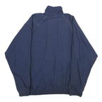 ADIDAS Mens Navy Blue Nylon Jacket L Plain Sportswear Zip Casual Lightweight