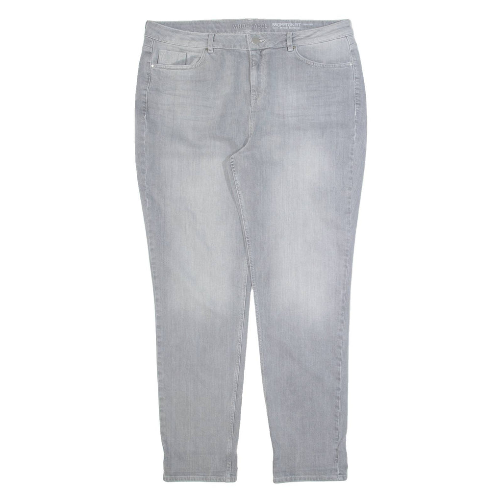 THE WHITE COMPANY Brompton Fit Womens Jeans Grey Boyfriend Stone Wash W34 L30