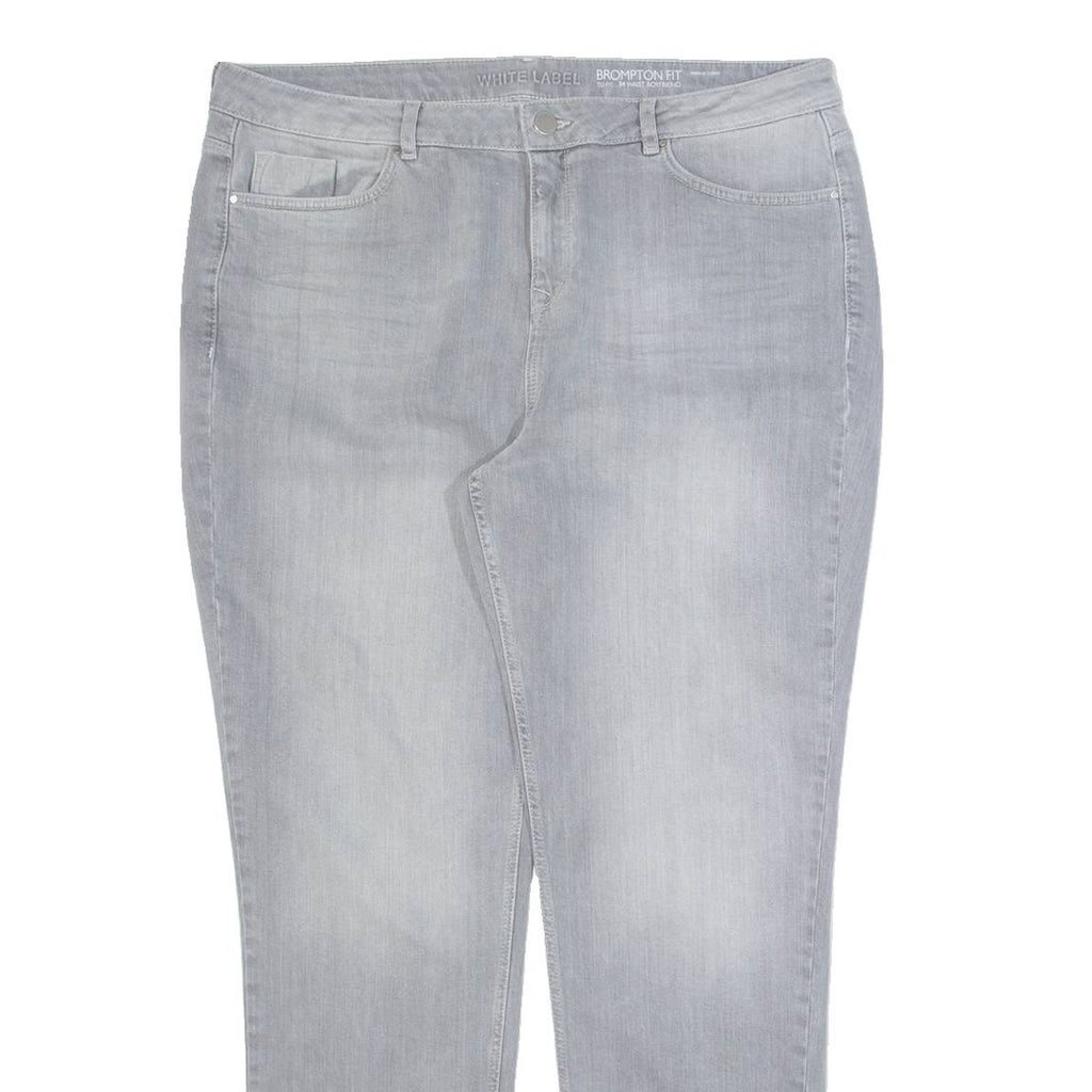THE WHITE COMPANY Brompton Fit Womens Jeans Grey Boyfriend Stone Wash W34 L30