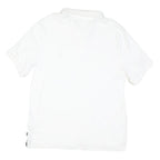 NAUTICA Mens White Short Sleeve Plain XL Cotton Blend Polo Shirt Casual