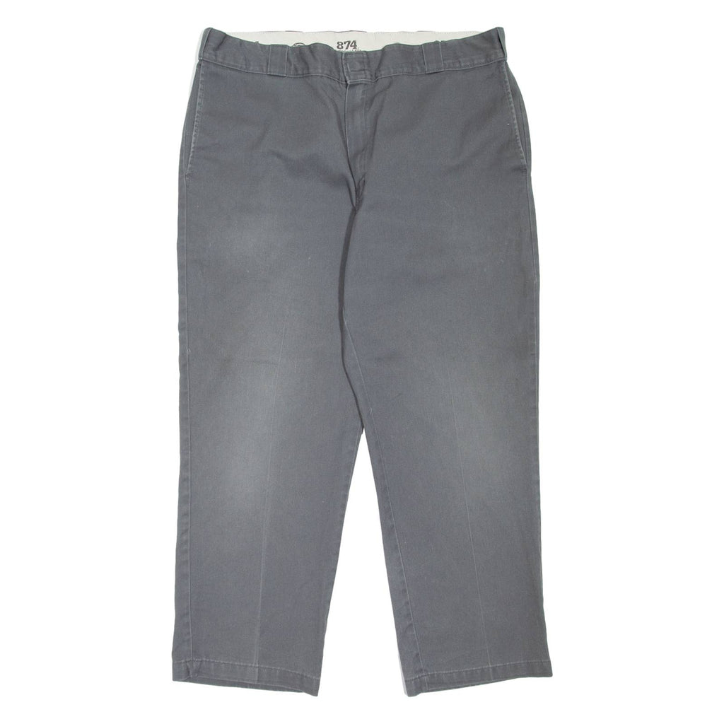 DICKIES 874 Workwear Mens Trousers Grey Regular Straight W38 L28