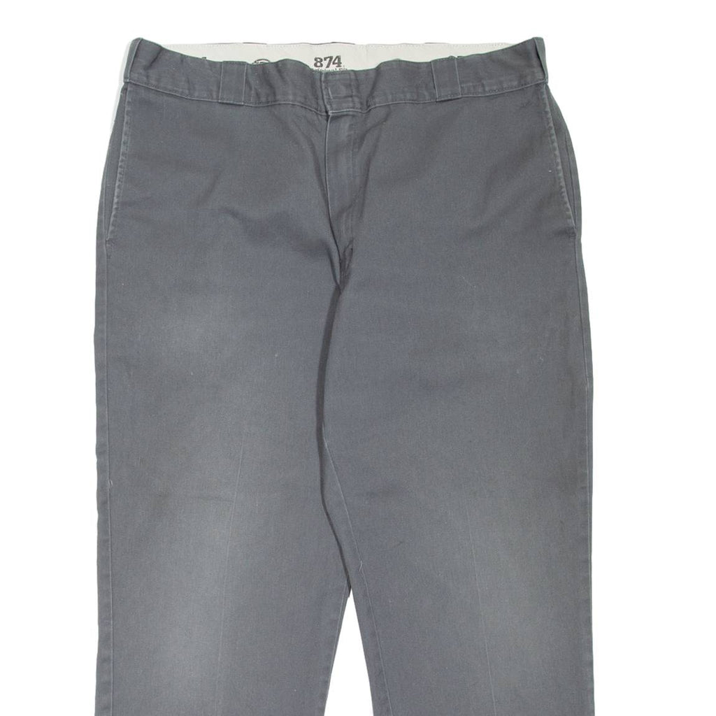 DICKIES 874 Workwear Mens Trousers Grey Regular Straight W38 L28