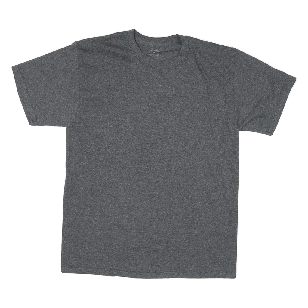 CHAMPION Mens Grey Graphic T-Shirt M Short Sleeve Crew Neck Cotton Blend Casual
