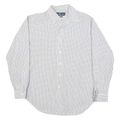 RALPH LAUREN Mens Blue & Yellow Check Shirt L Classic Fit Cotton Blend