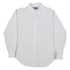 RALPH LAUREN Mens Blue & Yellow Check Shirt L Classic Fit Cotton Blend