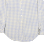 RALPH LAUREN Mens Blue & Yellow Check Shirt L Classic Fit Cotton Blend