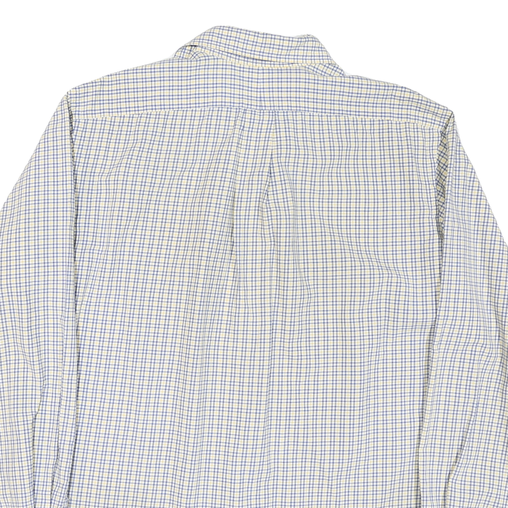 RALPH LAUREN Mens Blue & Yellow Check Shirt L Classic Fit Cotton Blend