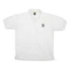 BMW Mens White Short Sleeve Polo Shirt XL Cotton Blend Logo Basic Casual