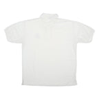 BMW Mens White Short Sleeve Polo Shirt XL Cotton Blend Logo Basic Casual