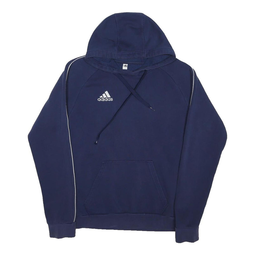 ADIDAS Mens Blue Hooded Pullover Hoodie XS Sports Casual Cotton Blend